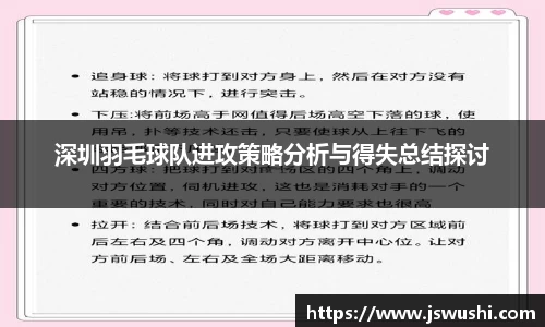 深圳羽毛球队进攻策略分析与得失总结探讨